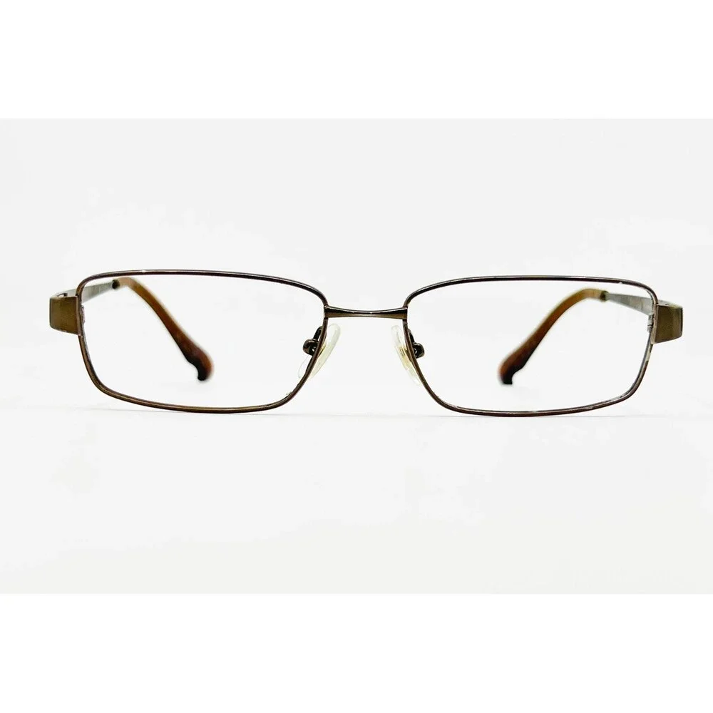 Seiko Eyeglasses Mens Brown Titanium T912 Rectangular 54-17-140
